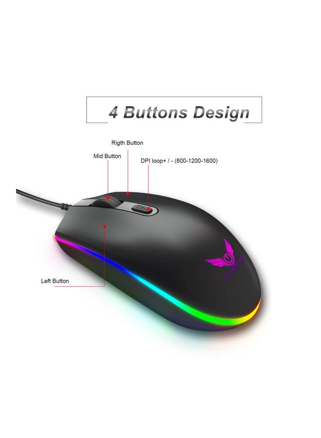 Wired Optical Gaming Mouse Black