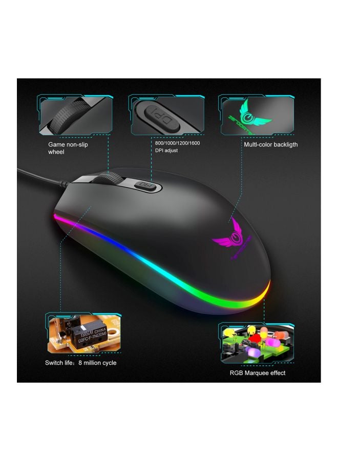 Wired Optical Gaming Mouse Black