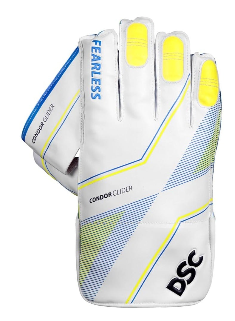 Condor Glider Leather Cricket Wicket Keeping Gloves for Mens | Size - Boys | Use for Wicket Keeping and Batting