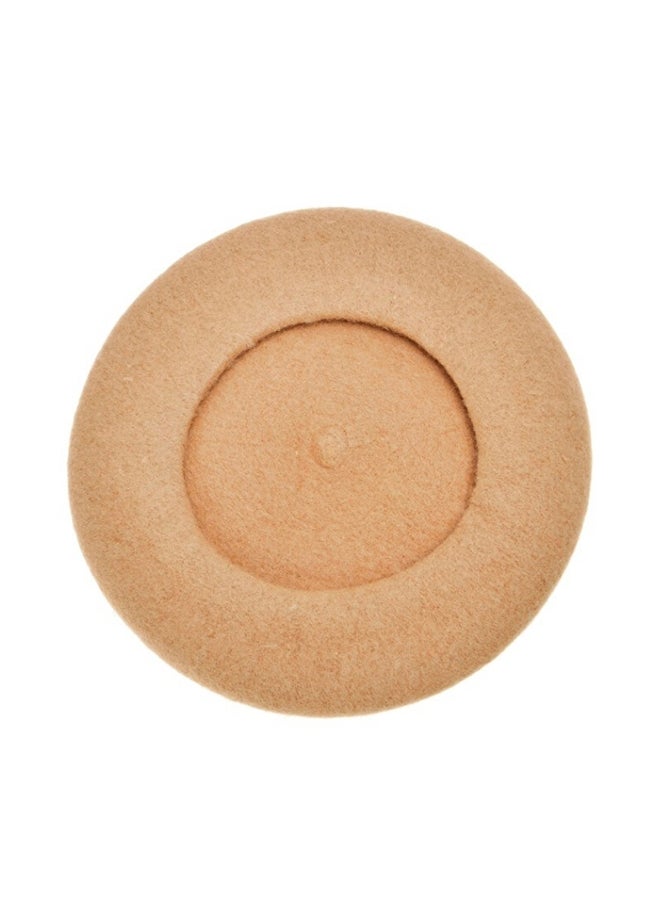 Wool Beret Hat Brown
