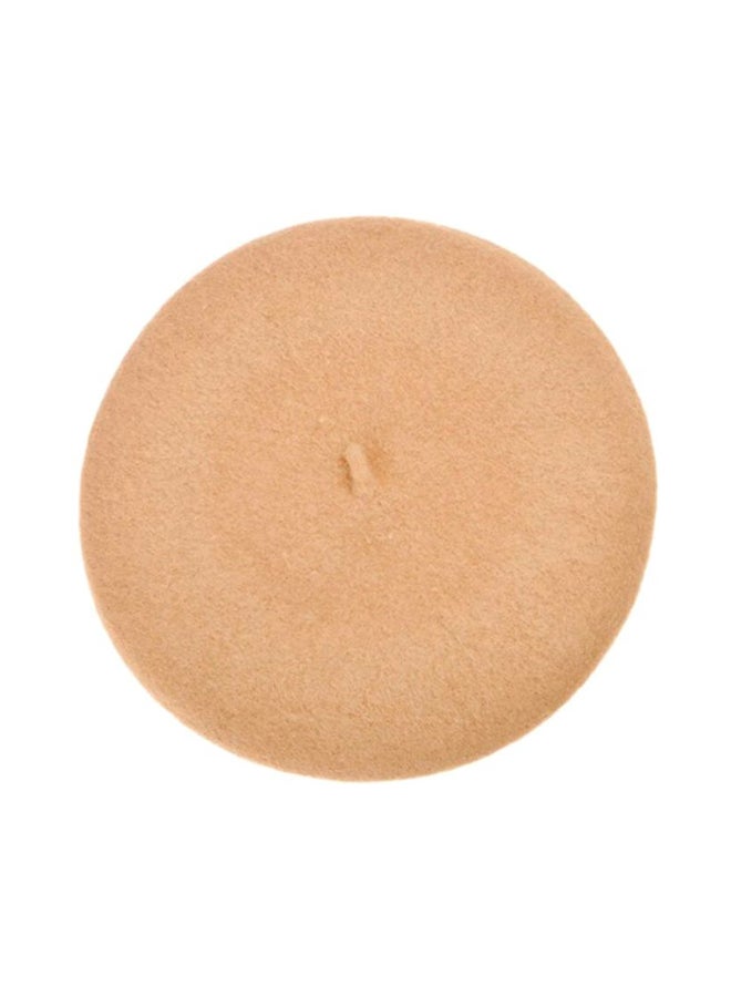 Wool Beret Hat Brown