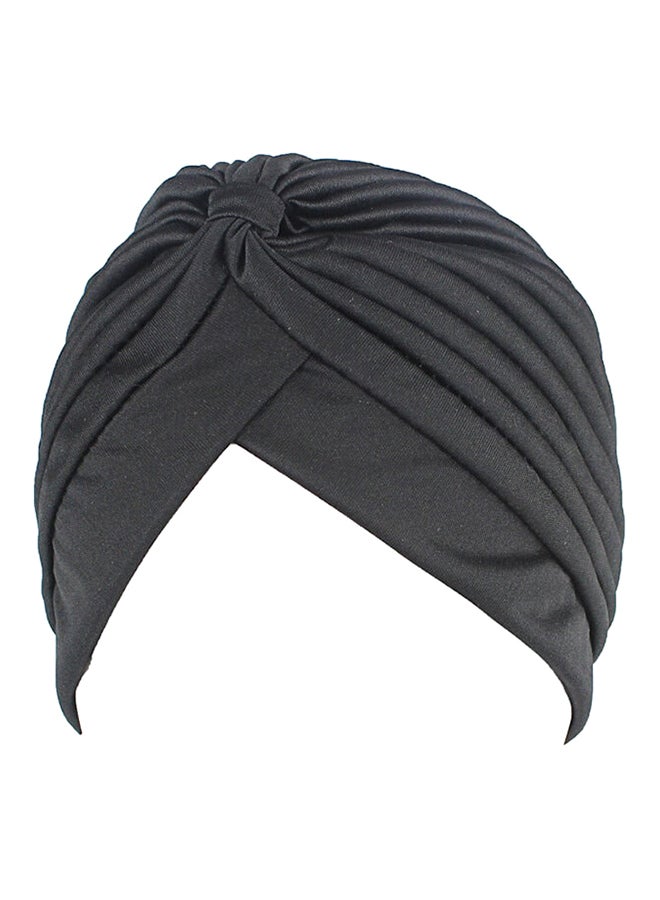 Pleated Turban Black