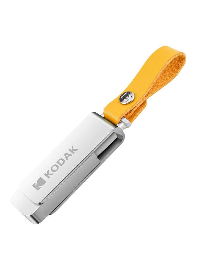 K133 128GB Metal Portable Waterproof Mini USB3.0 Flash Pen Drive With Sling C6681-128-L Silver