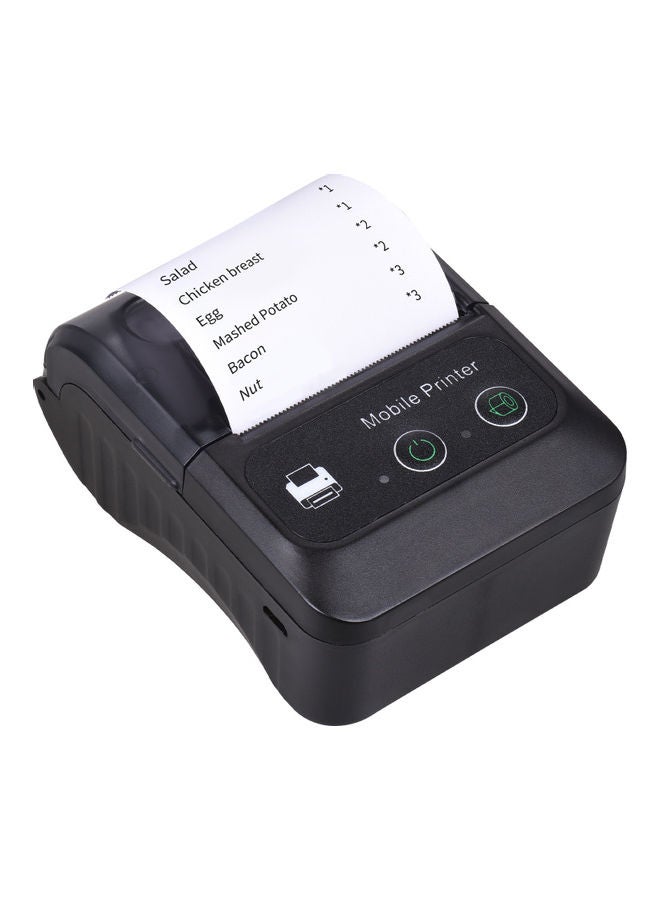 Portable Bluetooth Receipt Printer Black