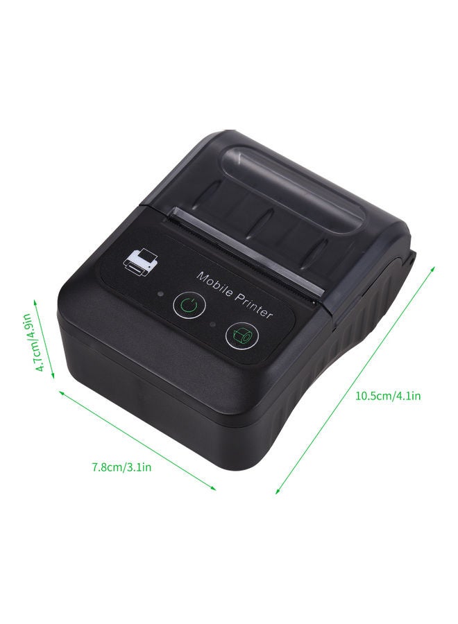 Portable Bluetooth Receipt Printer Black