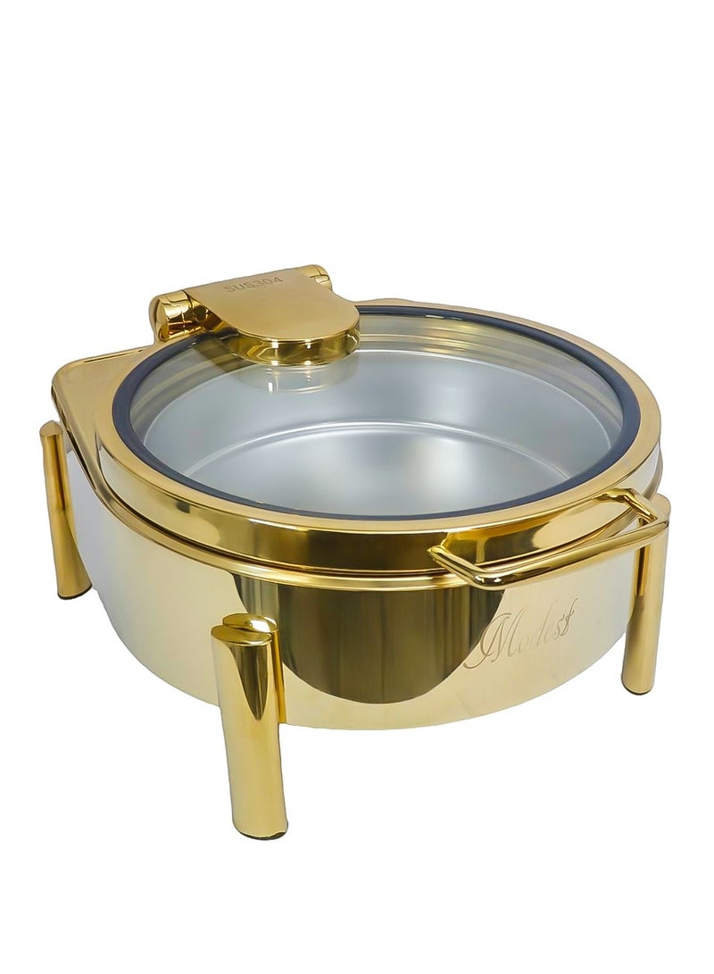 6L Luxury Hydraulic Round Chafing Dish