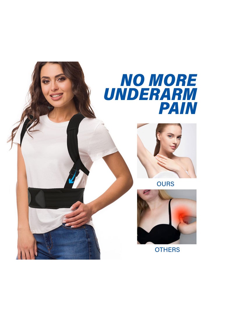 Posture Corrector, for Women and Men Back Straightener Posture Corrector Adjustable Size Back Brace for Posture Providing Pain Relief from Neck Shoulder and Upper Back (Large)