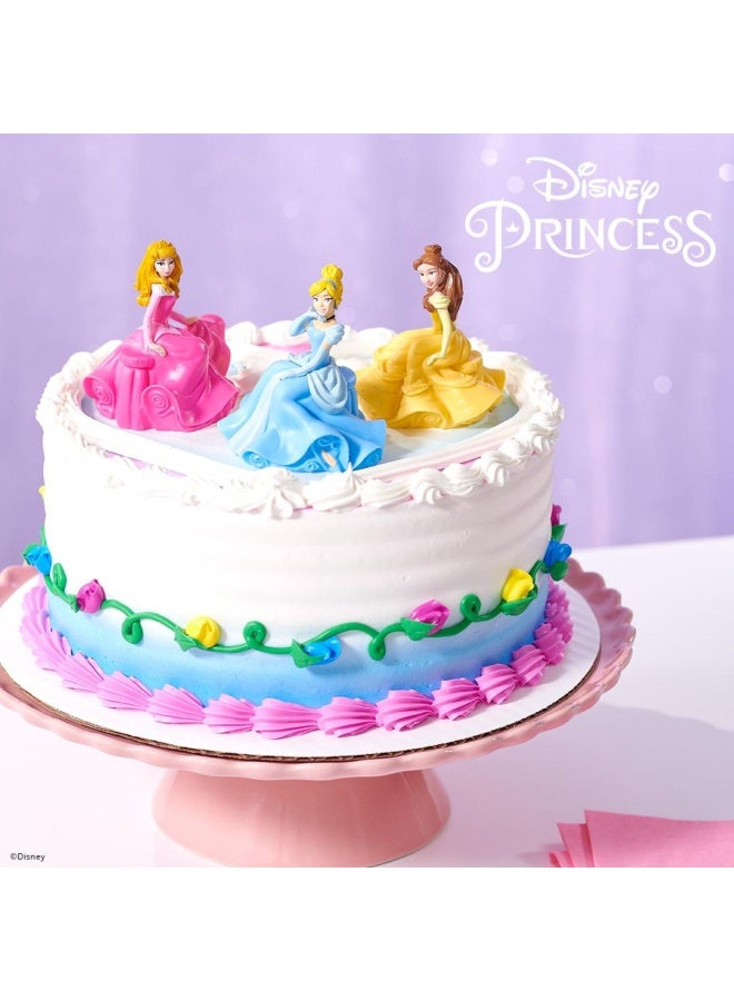 Decoset Disney Princess Once Upon A Moment Cake Topper 3-Pieces Decorations Set With Aurora Belle And Cinderella Collectible Figure For Hours Of Fun After The Party