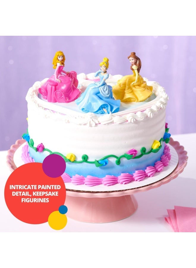 Decoset Disney Princess Once Upon A Moment Cake Topper 3-Pieces Decorations Set With Aurora Belle And Cinderella Collectible Figure For Hours Of Fun After The Party