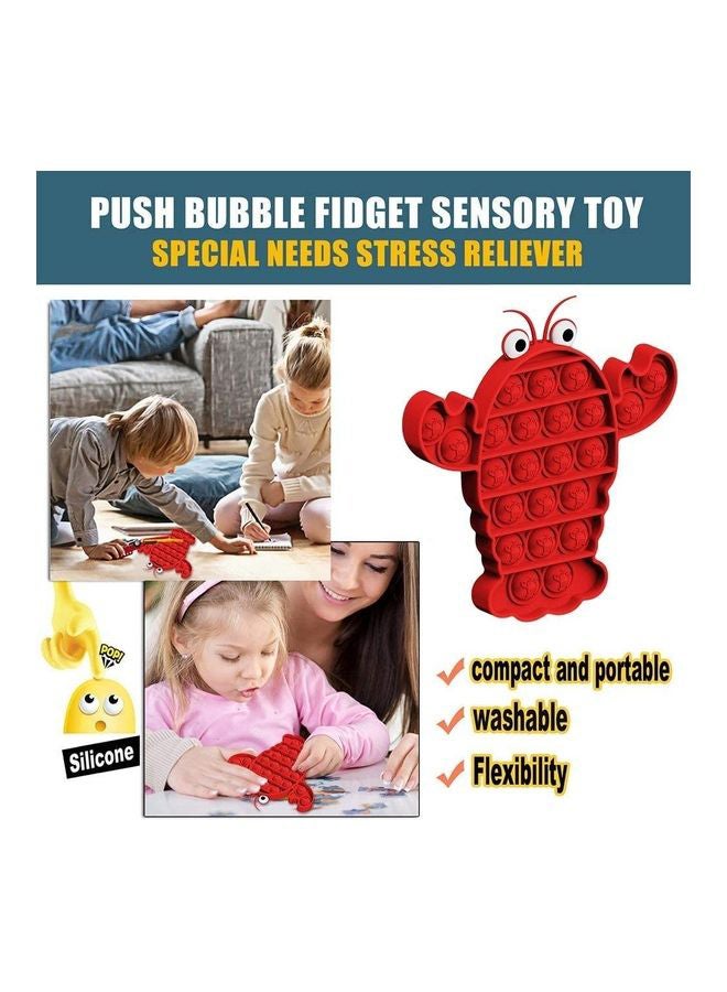 Silicone Double Sided Stress Relief Push Pop Bubble Sensory Fidget Toy for Kids and Adults