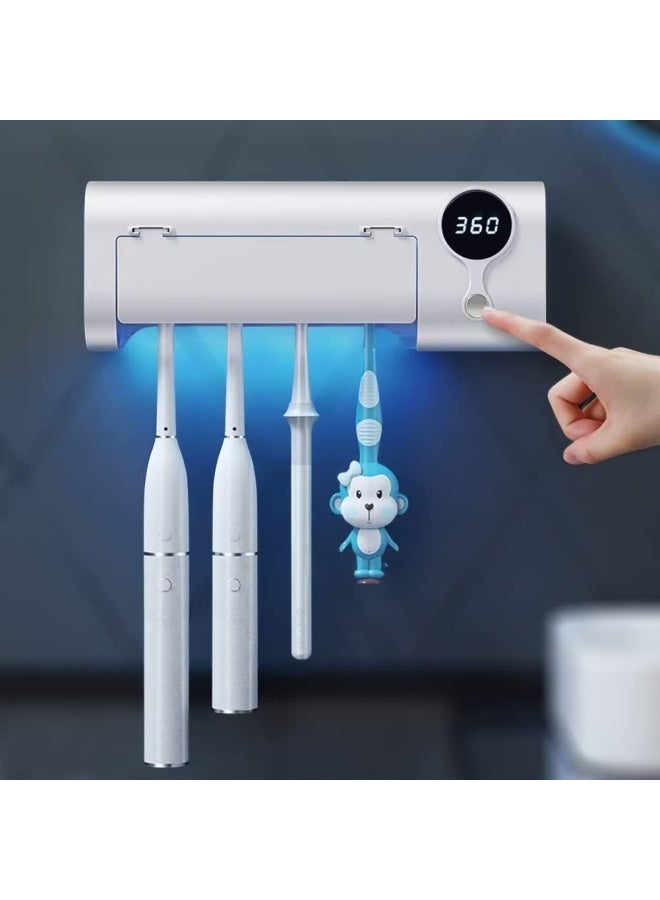 Toothbrush Sanitizer Toothbrush Sanitizer And Holder W Sterilization Function Uv Toothbrush Sanitizer For Bathroom Wireless Wall Mount Rechargeable