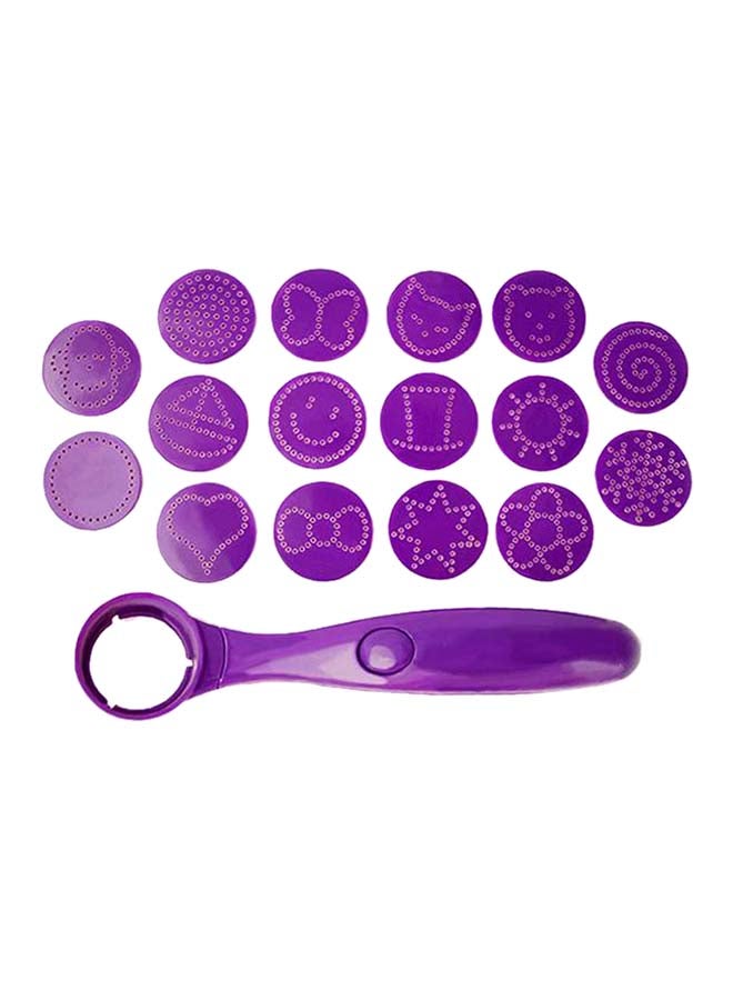 17-Piece Magic Spice Spoon Purple 2x2.5x12centimeter