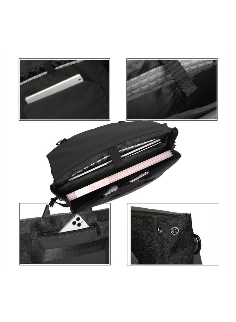 Laptop Bag, 15.6 inch Waterproof Messenger Bag, Briefcase Shoulder Bag, Bussiness Carrying Handbag, Laptop Briefcases Satchel Bags for Men Women, Computer Carry Bag