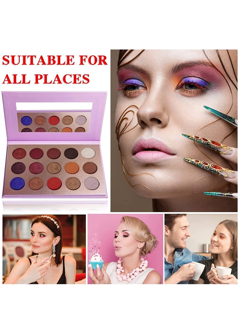 Purple Eyeshadow Palette 15 Colors Eye Shadow Pallete Sets Highly Pigmented Matte Glitter Colorful Long Lasting Blendable Dream Purple Pink Dark Red Violet Makeup Pallet for Women