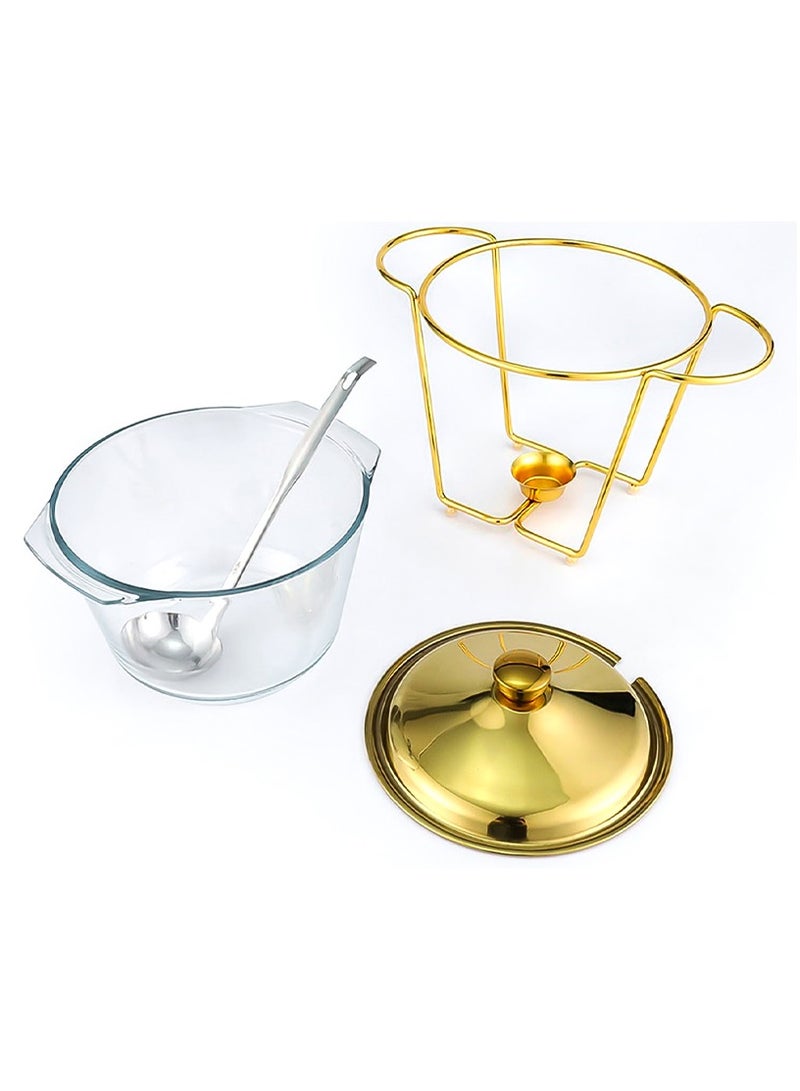 4L Glass Food Warmer With Spoon