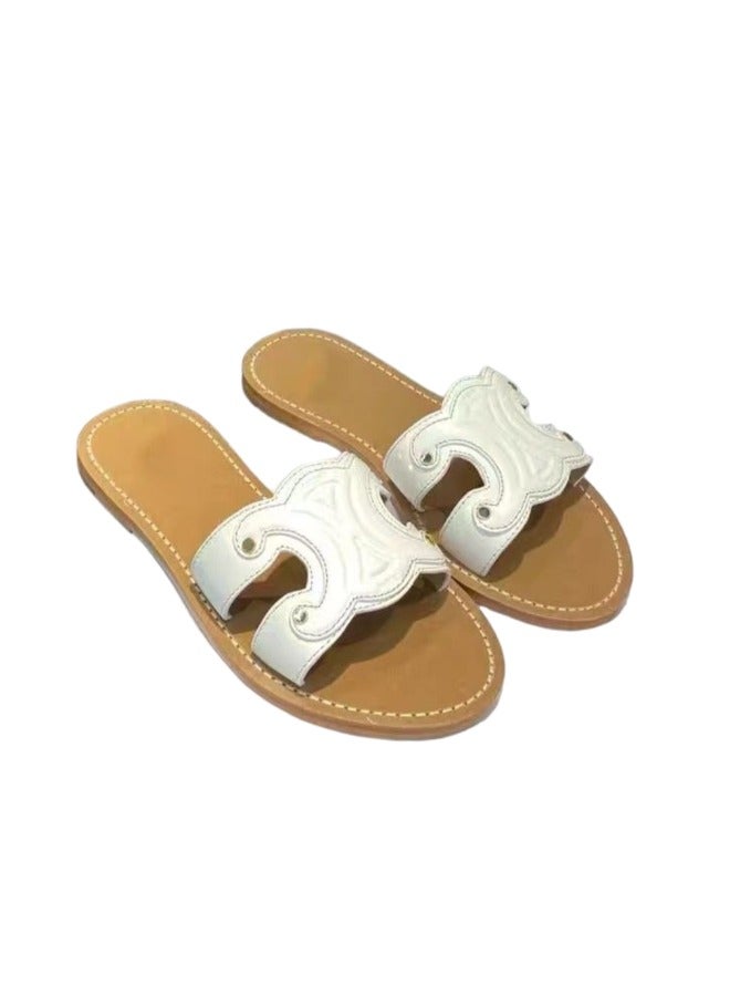 Leather Flip Flop For Women Stylish, Affordable, Daily Wear Ladies Slip On Elegant Slipper Made Of PU Leather