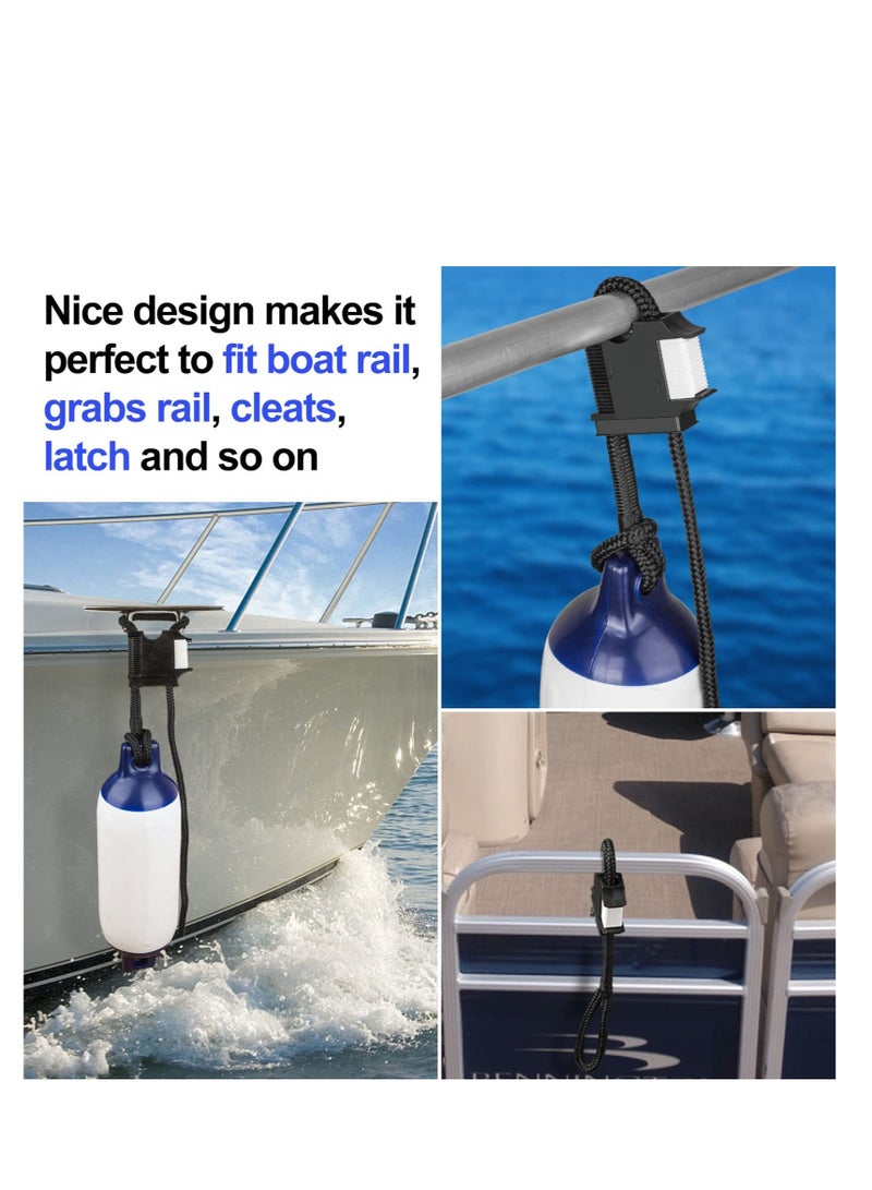 Adjustable Boat Fender Clips - Quick Connect & Release for Pontoon & Cleat Bumpers, Durable Fender Hanger Accessories