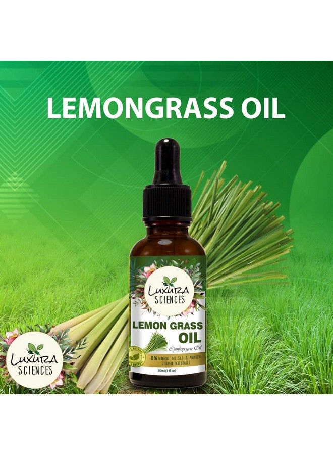 Lemon Grass Essential Oil Pure & Therapeutic Grade For Skin Hair & Aromatherapy (30 Ml)