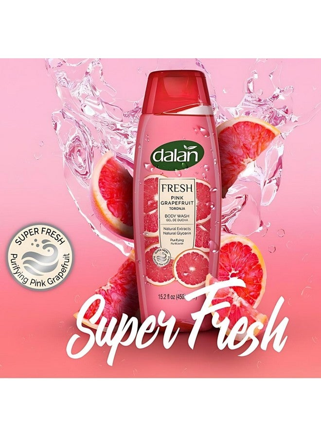 Natural Extracts Body Wash With Fresh Pink Grapefruit & Aloe Vera & Sea Minerals 15.2 Fl Oz (1 Pack Grapefruit)