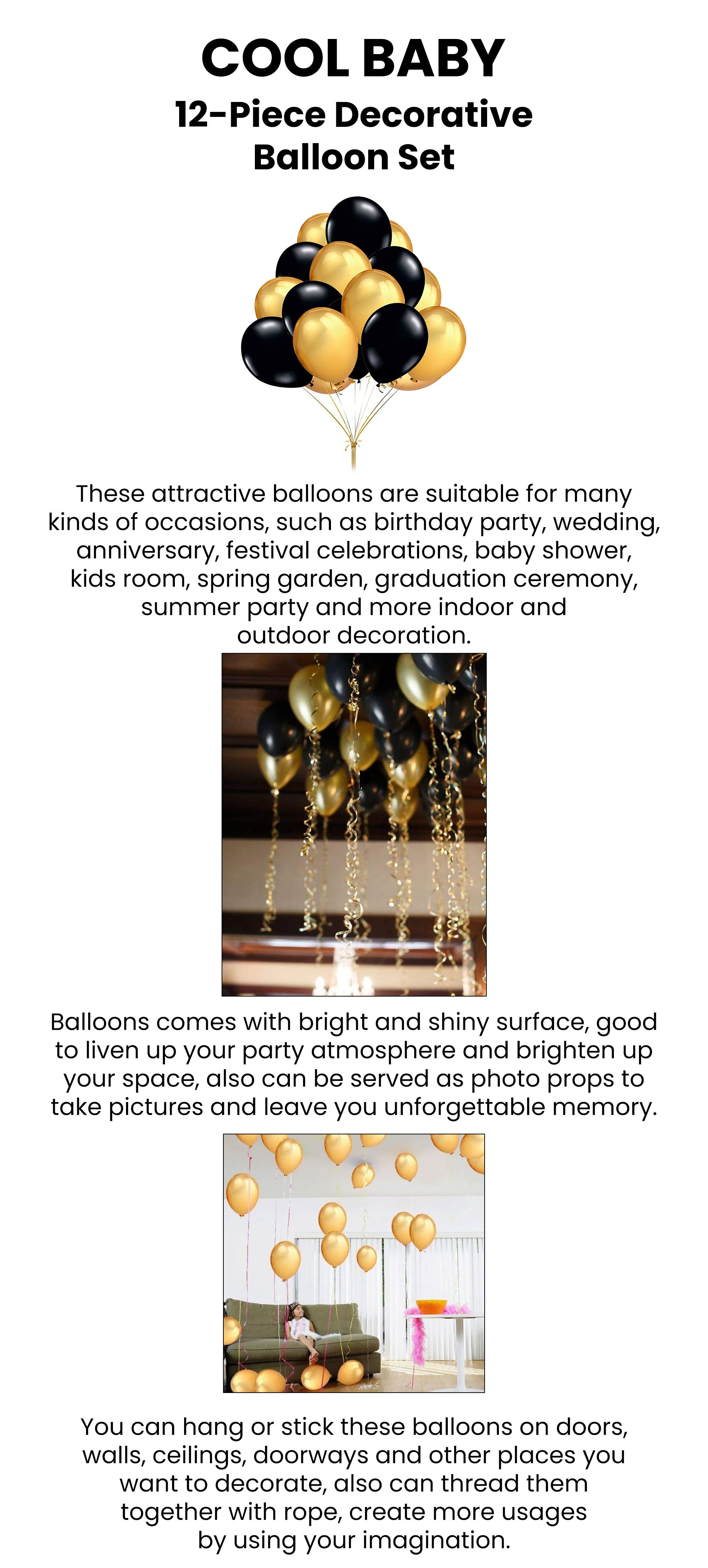 12-Piece Decorative Balloon Set 2x9cm