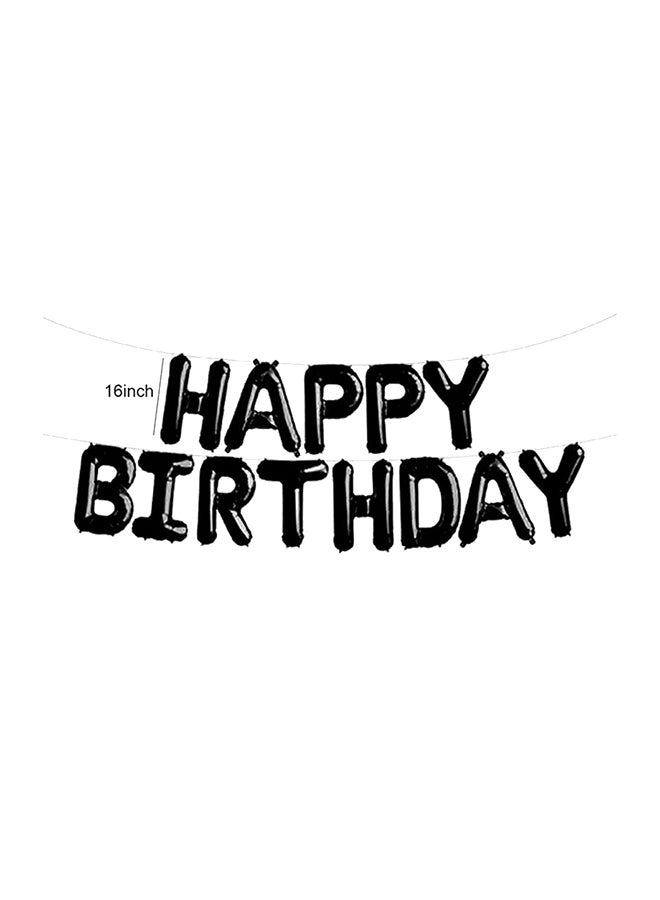 25-Piece Inflatable Happy Birthday Foil Balloon Set 16inch