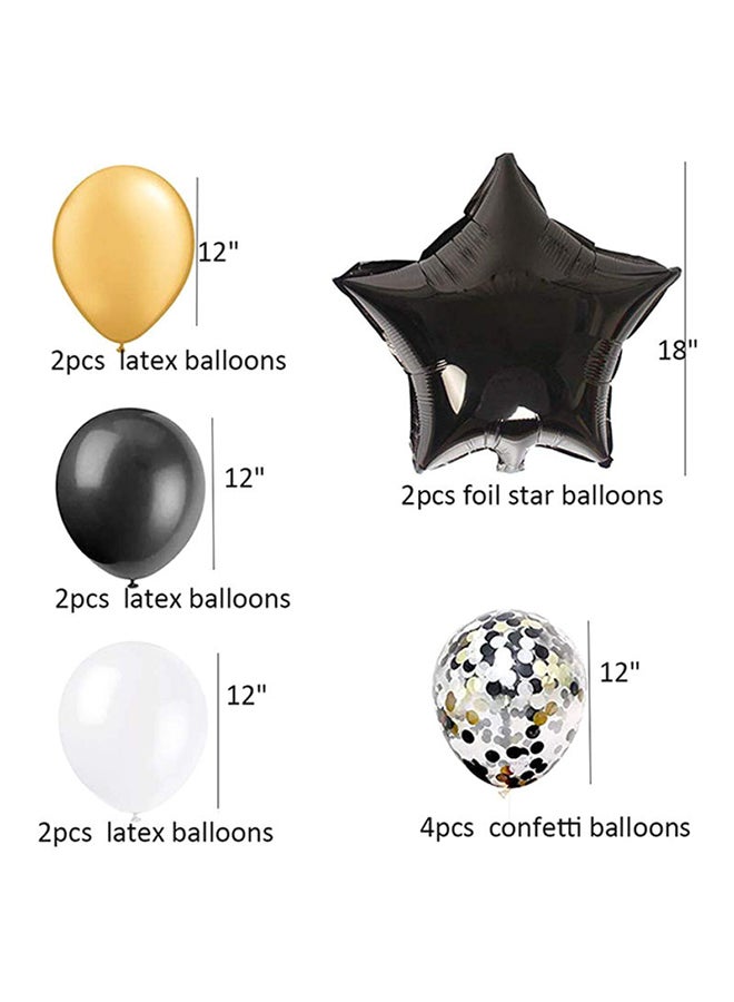 25-Piece Inflatable Happy Birthday Foil Balloon Set 16inch
