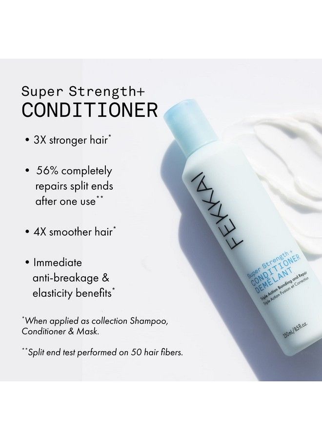 Super Strength+ Conditioner 8.5 Oz Bonds Repairs & Protects For 3X Stronger & 4X Smoother Hair Salon Grade Ewg Compliant Vegan & Cruelty Free