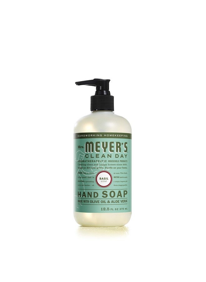 Liquid Hand Soap Cruelty Free And Biodegradable Hand Wash Made With Essential Oils Basil Scent 12.5 Ozpack Of 6