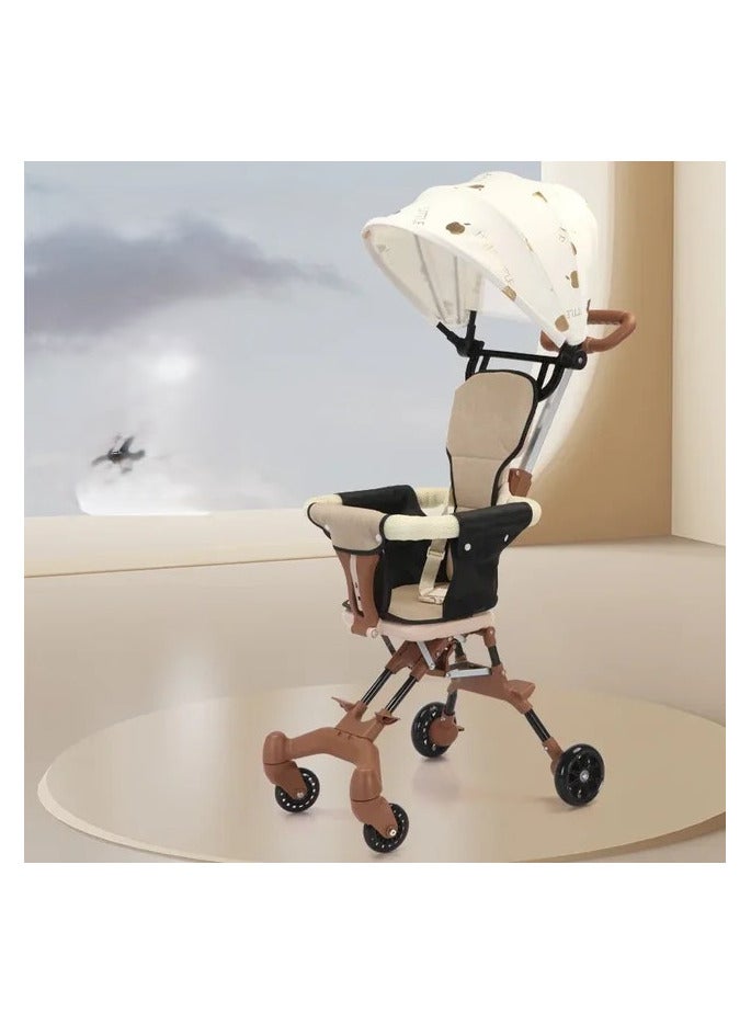 Baby Stroller, Baby Riding Magic Tool, Lightweight Foldable Baby Stroller, Two-Way Stroller, Four Wheels