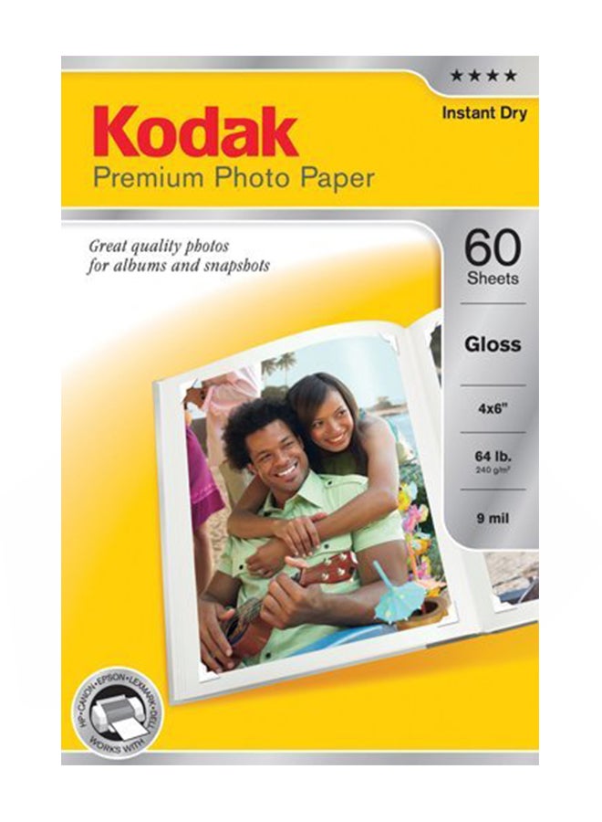 60-Sheet Premium Photo Paper
