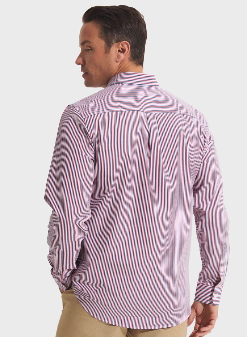 Striped Button Down Regular Fit Shirt Shirt