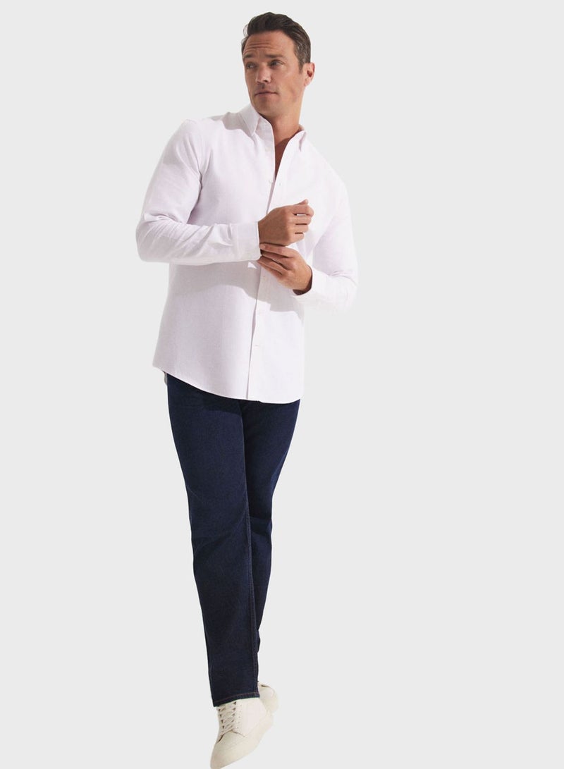 Striped Button Down Regular Fit Shirt Shirt