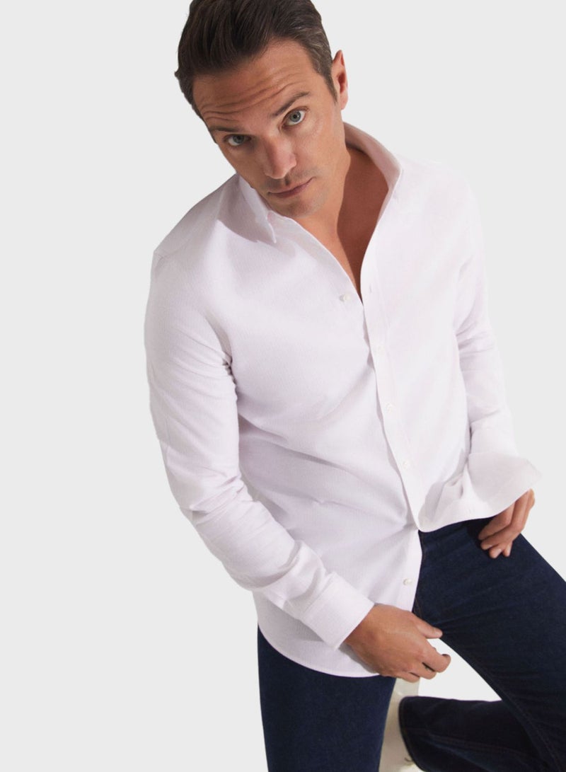 Striped Button Down Regular Fit Shirt Shirt