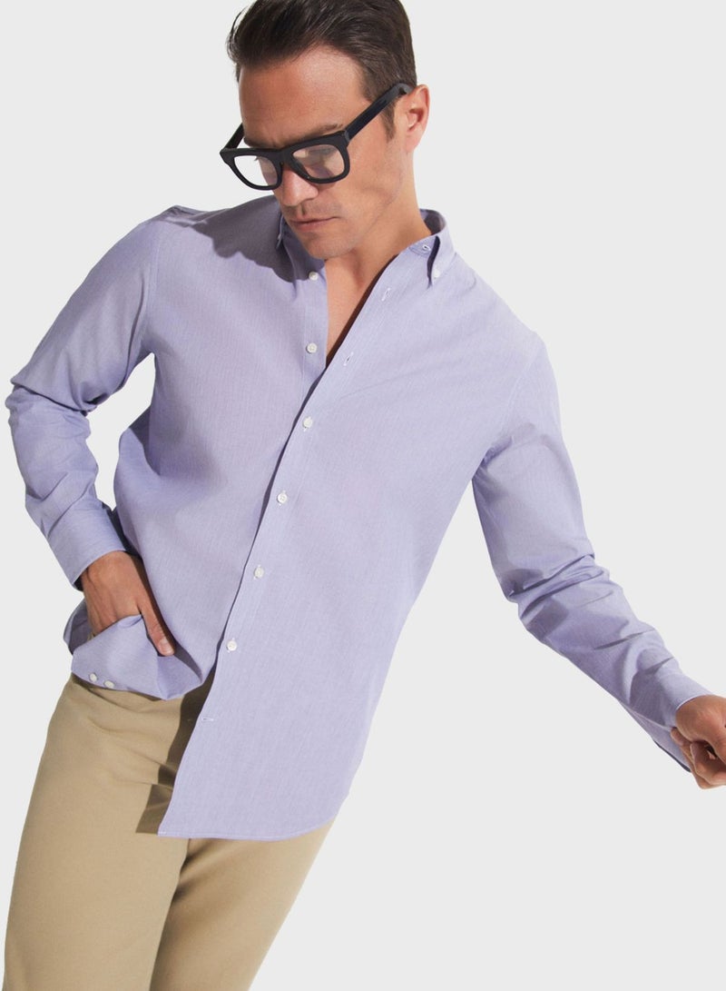 Striped Regular Fit Button Down Shirt  Shirt