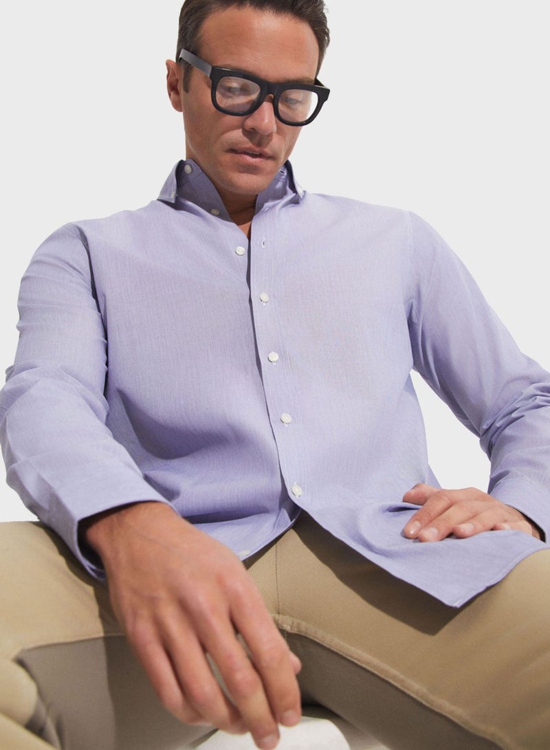 Striped Regular Fit Button Down Shirt  Shirt