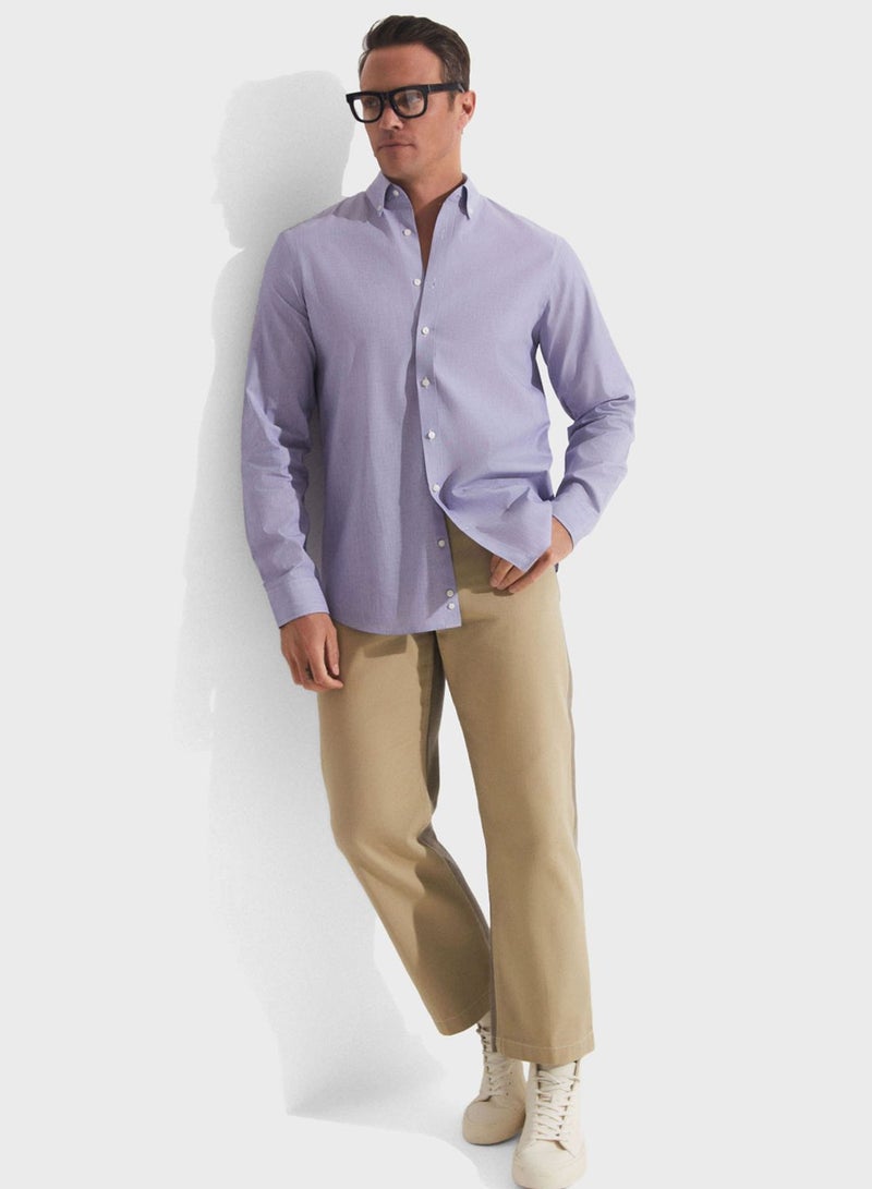 Striped Regular Fit Button Down Shirt  Shirt