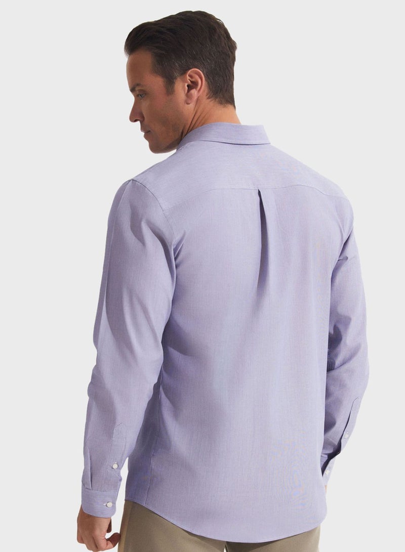 Striped Regular Fit Button Down Shirt  Shirt