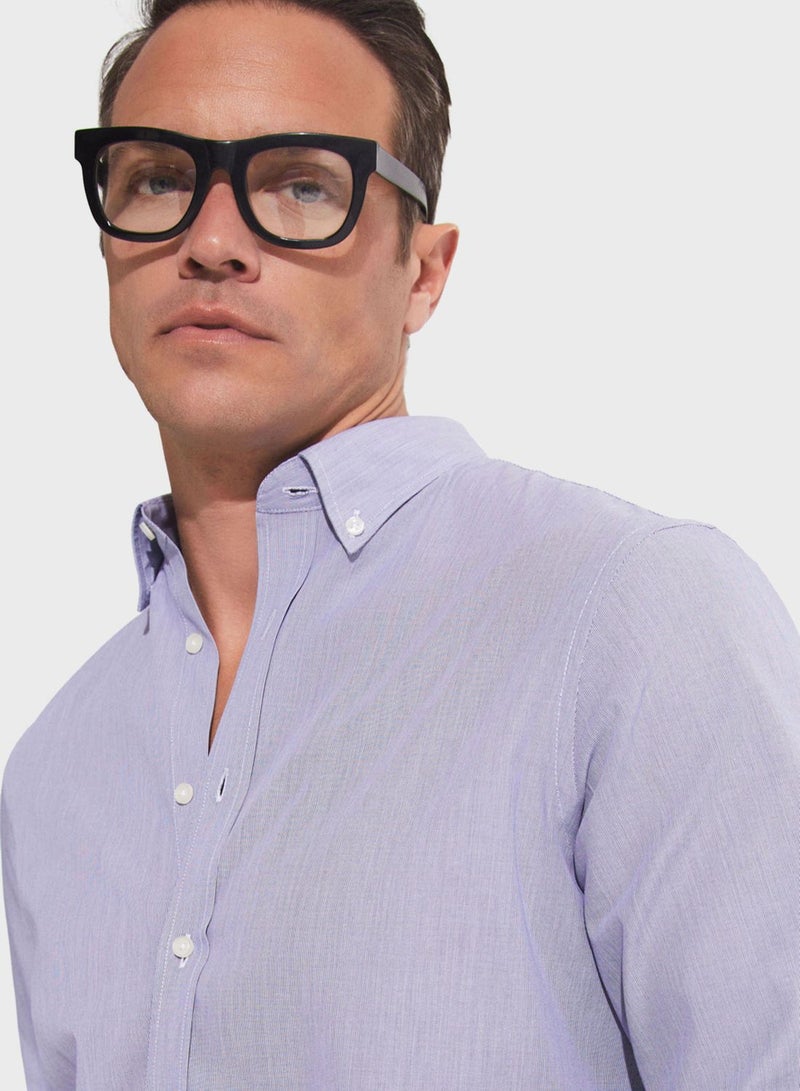 Striped Regular Fit Button Down Shirt  Shirt