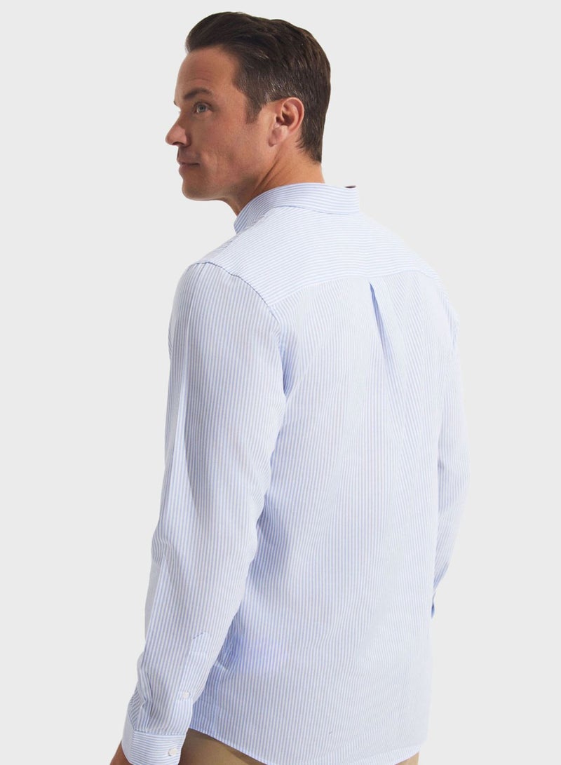 Striped Button Down Regular Fit Shirt Shirt