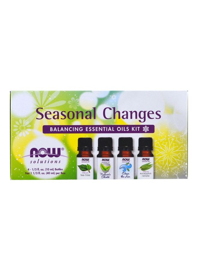 Pack Of 4 Seasonal Changes Balancing Essential Oils Set Multicolour