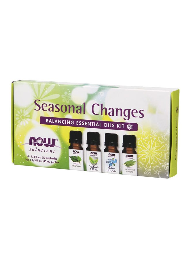 Pack Of 4 Seasonal Changes Balancing Essential Oils Set Multicolour