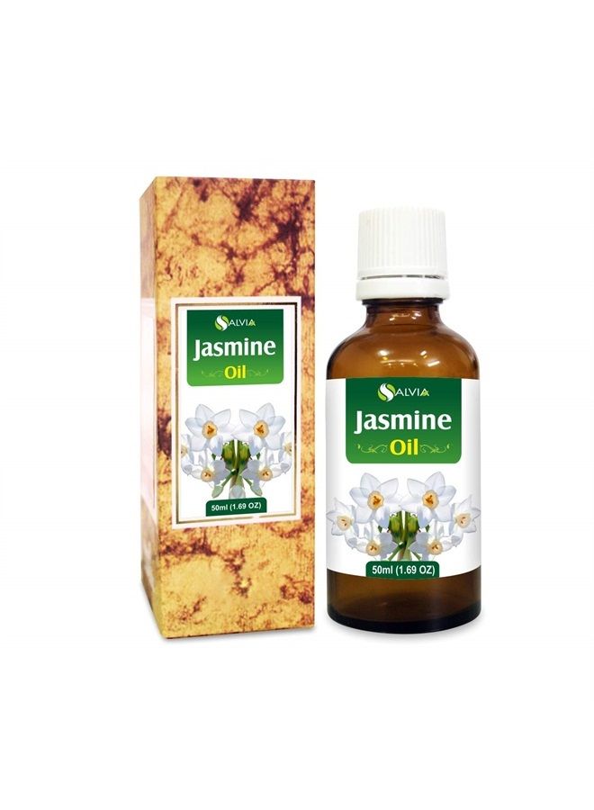 Jasmine (Jasminum Grandiflorum) Essential Oil 100% Pure & Natural Undiluted Uncut Oil | Use for Aromatherapy, Skin & Hair - Therapeutic Grade - (50 ML)