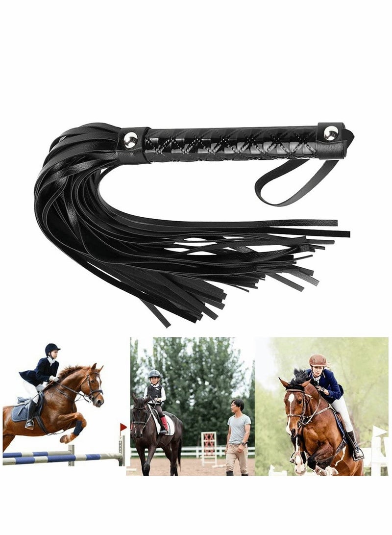 Leather Horse Whip Leather Whip for Horses Whip for Play Faux Leather Whips PU Handle Outdoor Sports Horse Riding Whip Lightweight Gift Accessories Training Tool Portable Gift