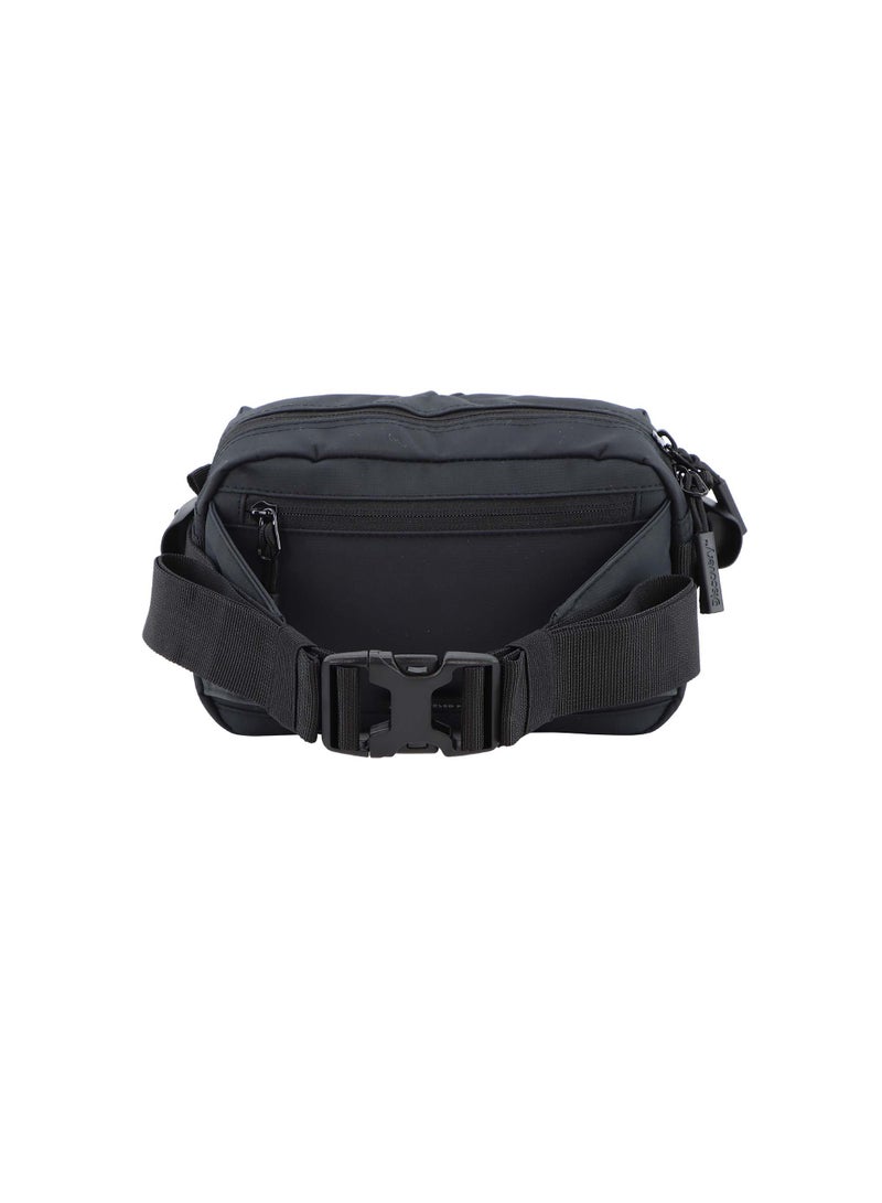Discovery SHIELD RPET Polyester Waist Bag Black, Hip Bag With Adjustable Strap, RFID Pocket, Suitable For Travel, Outdoors, Gym, Hiking For Men And Women