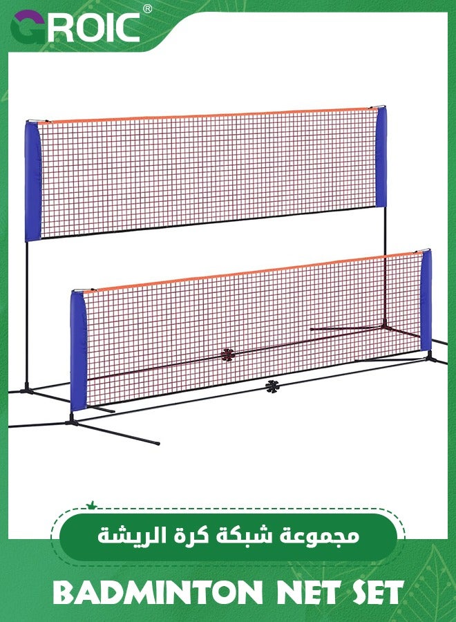 10*5 FT Badminton Net Portable Badminton Tennis Net, Pickleball Net Volleyball Net with Carrying Bag for Driveway Backyard, Easy Assemble Beach Badminton Net, Practice for Outdoor Backyard Beach