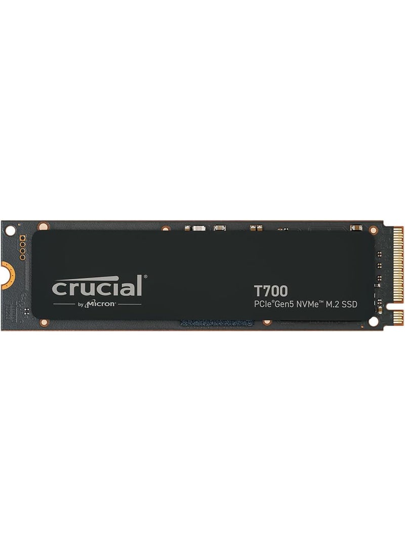 T700 1TB PCIe Gen5 NVMe M.2 Internal SSD, Up to 11700 MB/s Read & 9500 MB/s Write Speed's, 232-layer TLC NAND, Up to 600TB Endurance, 1.5 Million Hours MTTF, Black | CT1000T700SSD3 1 TB