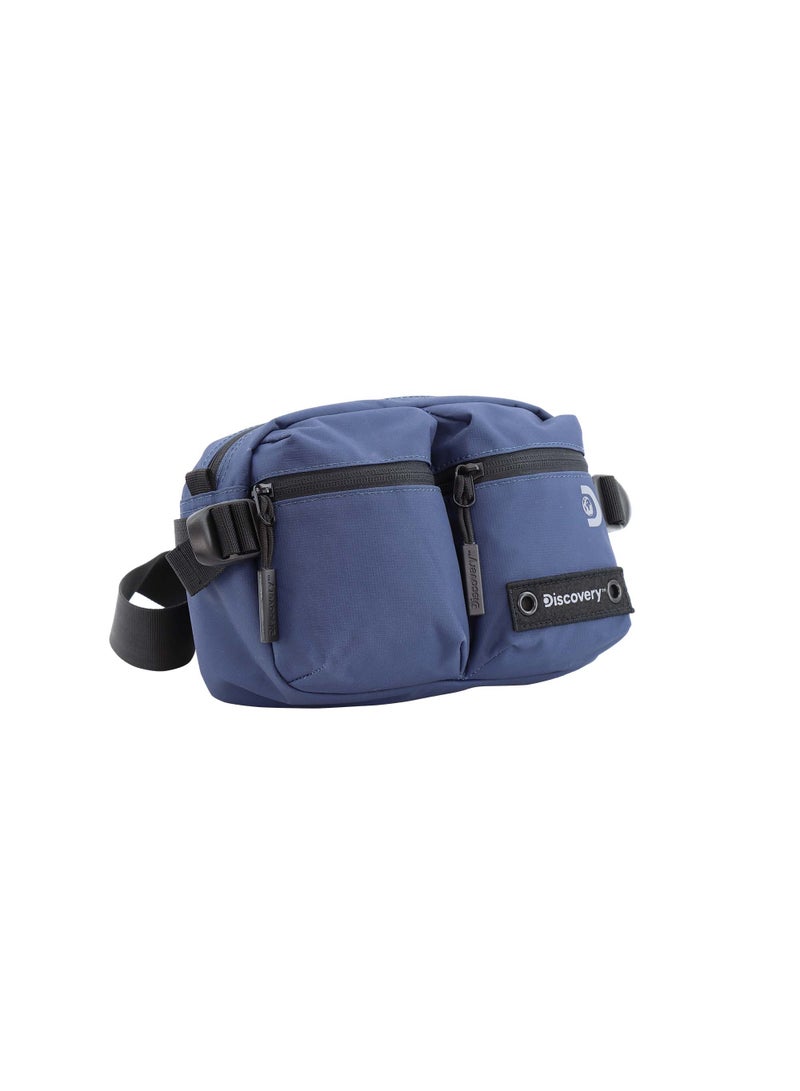 Discovery SHIELD RPET Polyester Waist Bag Blue(Navy), Hip Bag With Adjustable Strap, RFID Pocket, Suitable For Travel, Outdoors, Gym, Hiking For Men And Women
