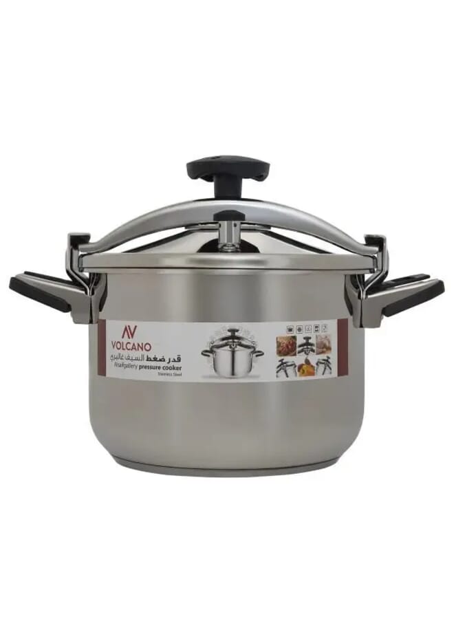 9Liters Volcano Steel Pressure Cooker 9 Liter Grey