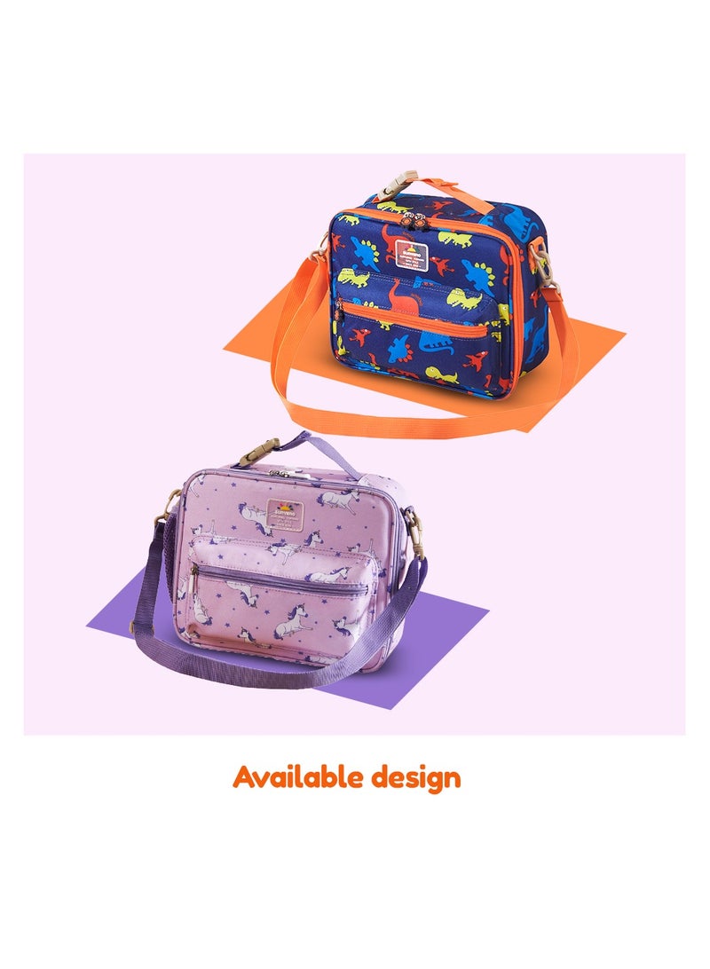 Lunch Bag With Shoulder Strap - Unicorn Purple