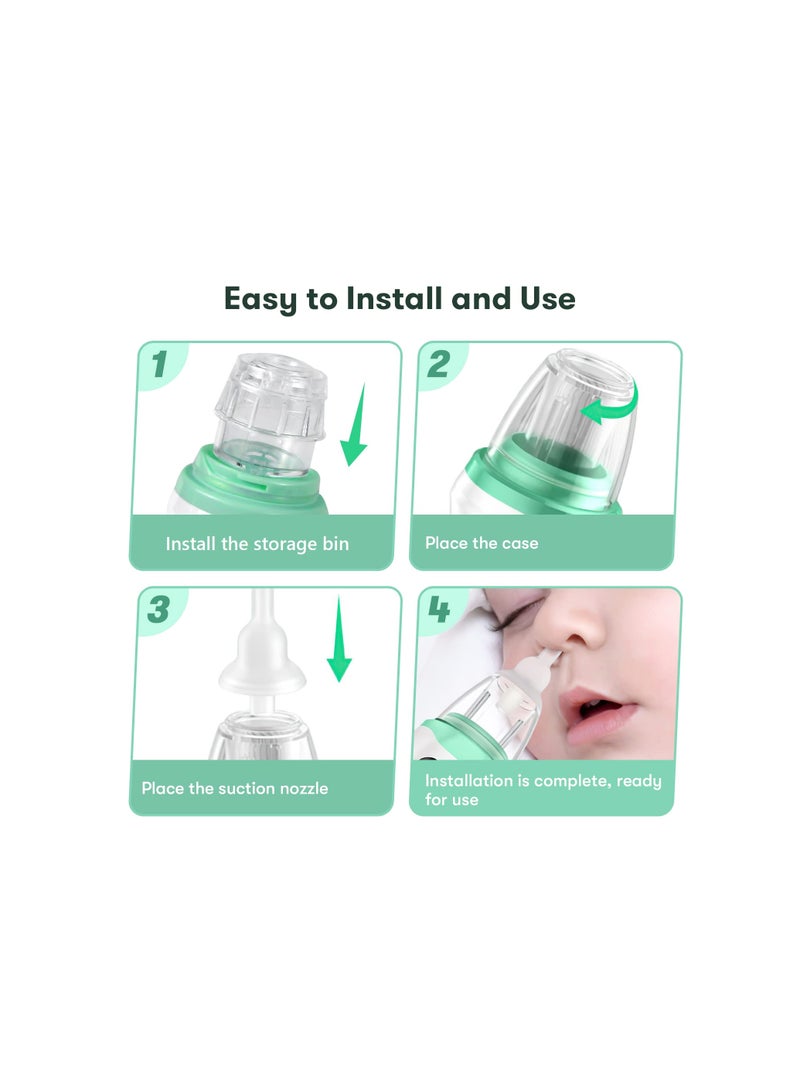 Electric Nose Sucker, Rechargeable Nose Cleaner With 3 Suction Levels And 3 Silicone Nozzles For Newborns, Toddlers